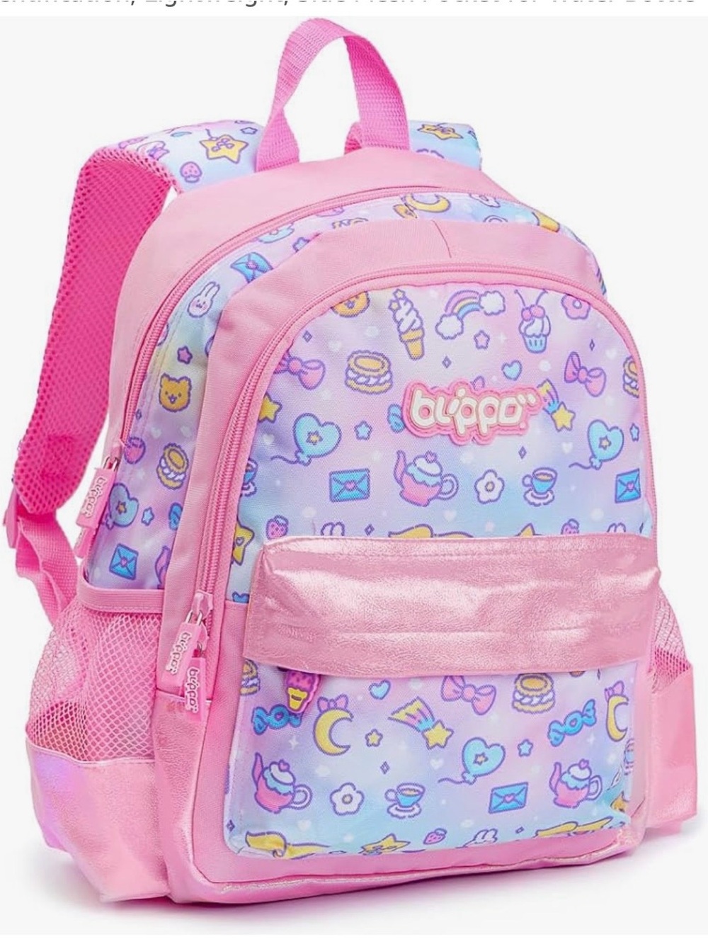 Kids Pink & Lavender Patterned Backpack
